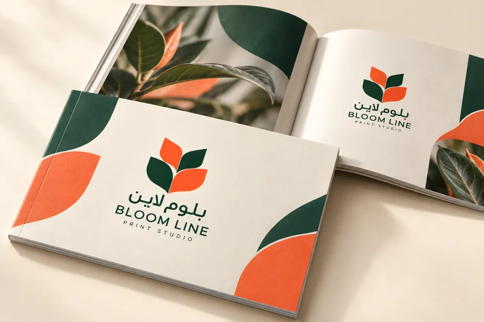 نموذج طباعة أوفست بهوية بلوم لاين للطباعة